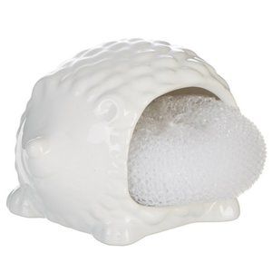 Hedgehog Kitchen Sponge Holder - White NEW